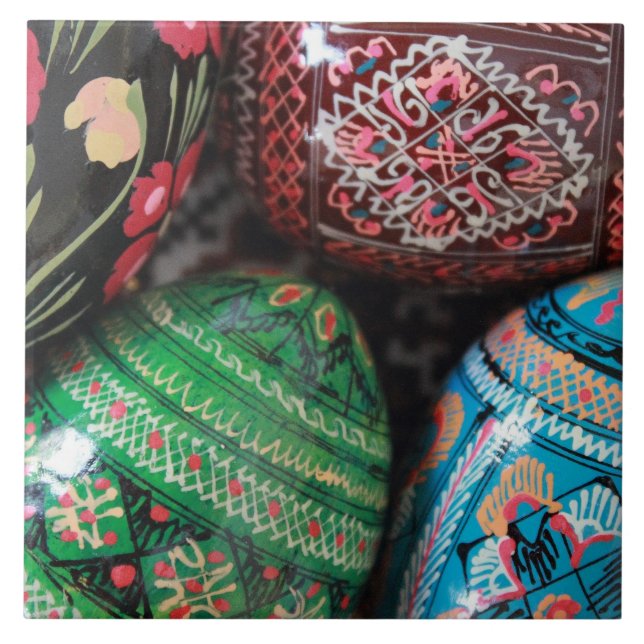 Ukrainian pysanky - easter eggs tile (Front)