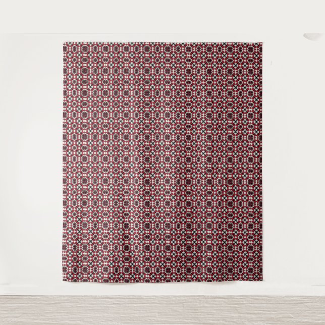 Ukrainian Red and Black Embroidery Tapestry (Front)