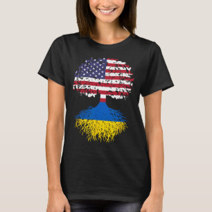 Ukrainian Roots Ukraine National Heritage Tree Gif T-Shirt