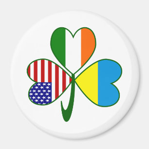 Ukrainian Shamrock Flag Magnet