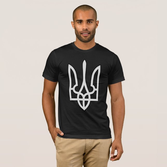 Ukrainian Silver Tryzub T-Shirt (Front Full)