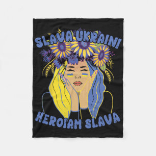 Ukrainian Slava Ukraini Shirt Ukraine Sunflower Gi Fleece Blanket