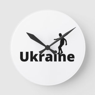 Ukrainian soccer player using dot as a ball     round clock