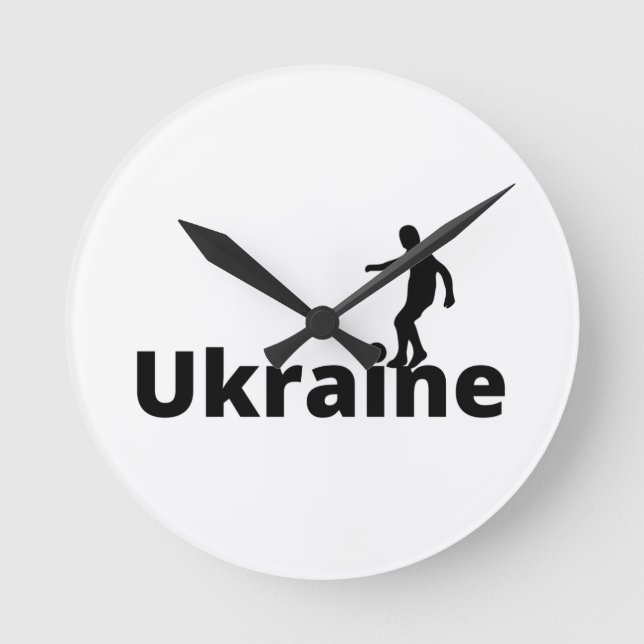Ukrainian soccer player using dot as a ball     round clock (Front)