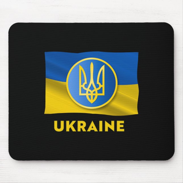 Ukrainian State Symbol - Ukraine Flag  Mouse Pad (Front)