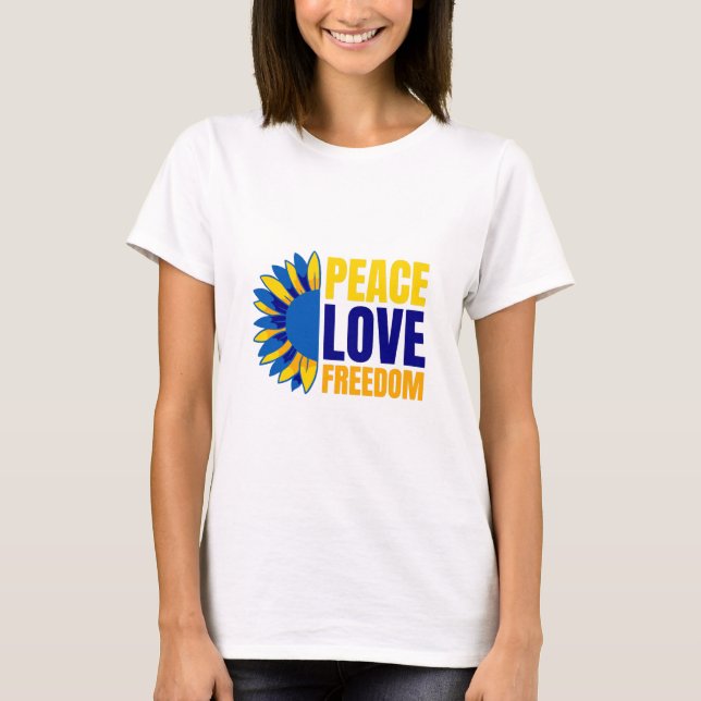 Ukrainian Sunflower - Support Ukraine  T-Shirt (Front)