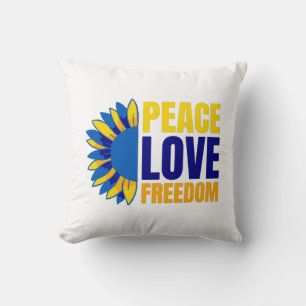 Ukrainian Sunflower - Support Ukraine Throw Pillow