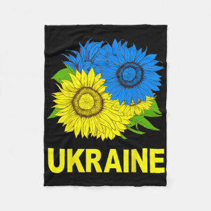 Ukrainian Sunflowers Traditional Symbol Of Ukraine Fleece Blanket