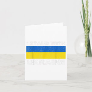 Ukrainian Support I Stand With Ukraine Stop War Uk Card