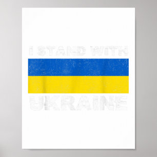Ukrainian Support I Stand With Ukraine Stop War Uk Poster