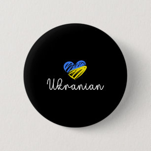 Ukrainian Support Ukraine Flag Ukrainian Love I St 2 Inch Round Button