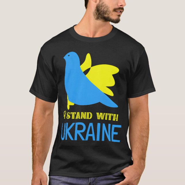 Ukrainian Support Ukrainian Flag I Stand With Ukra T-Shirt (Front)