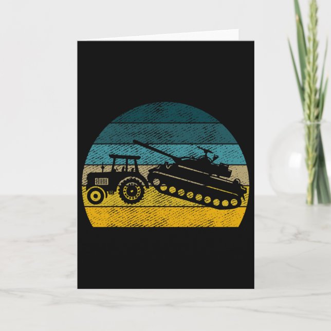 Ukrainian Tractor Support Ukraine Stand With Ukrai Card (Front)