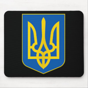 Ukrainian Trident Emblem Coat Of Arms Logo Mouse Pad