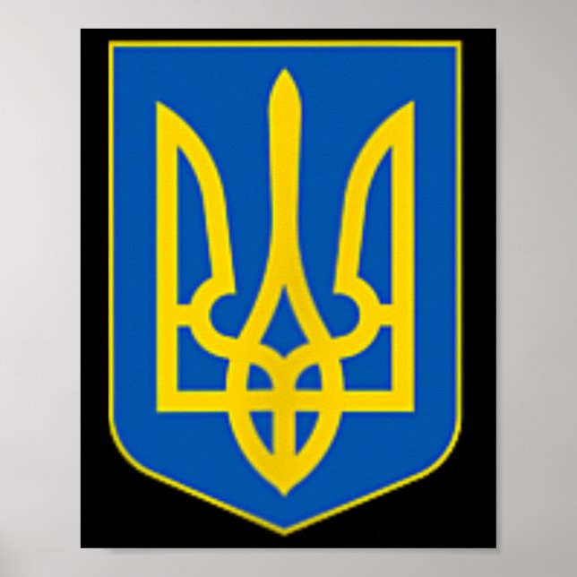 Ukrainian Trident Emblem Coat Of Arms Logo  Poster (Front)