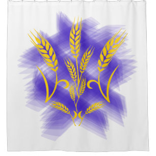 Ukrainian trident made of wheat ear