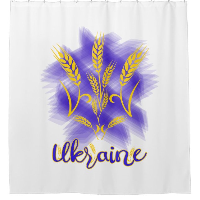 Ukrainian trident made of wheat ear (Front)