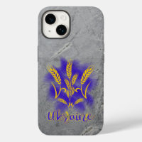 Ukrainian trident made of wheat ear