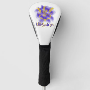 Ukrainian trident made of wheat ear golf head cover
