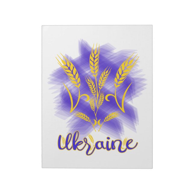 Ukrainian trident made of wheat ear notepad (Rotated)