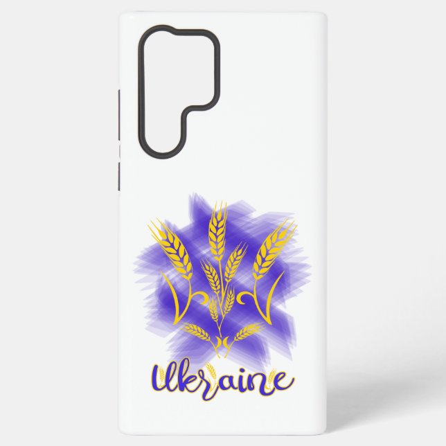 Ukrainian trident made of wheat ear samsung galaxy s22 ultra case (Back)