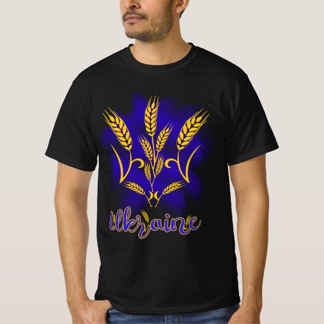 Ukrainian trident made of wheat ear T-Shirt (Front)