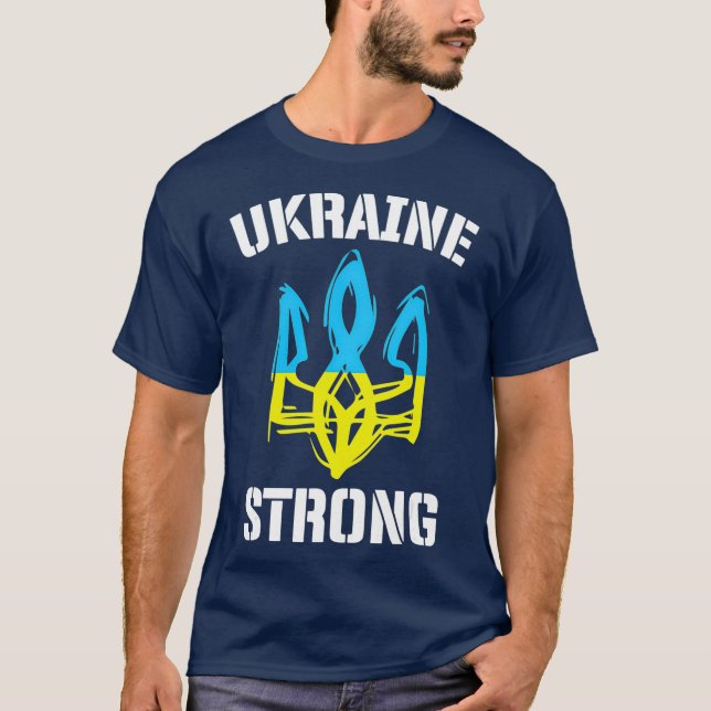 Ukrainian Trident National Team Strong  Ukraine T-Shirt (Front)