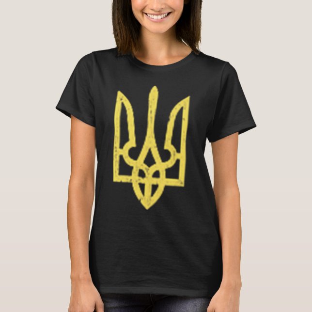 Ukrainian Trident Symbol - Ukraine Support Patriot T-Shirt (Front)