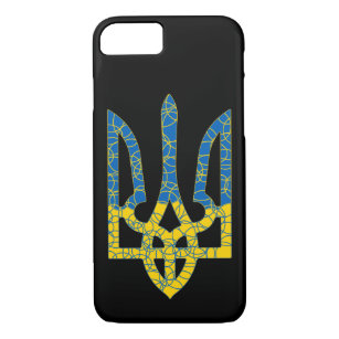 Ukrainian trident textured flag of Ukraine colours Case-Mate iPhone Case