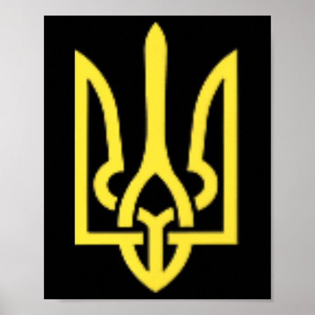Ukrainian Trident - Ukraine Tryzub Symbol  Poster (Front)