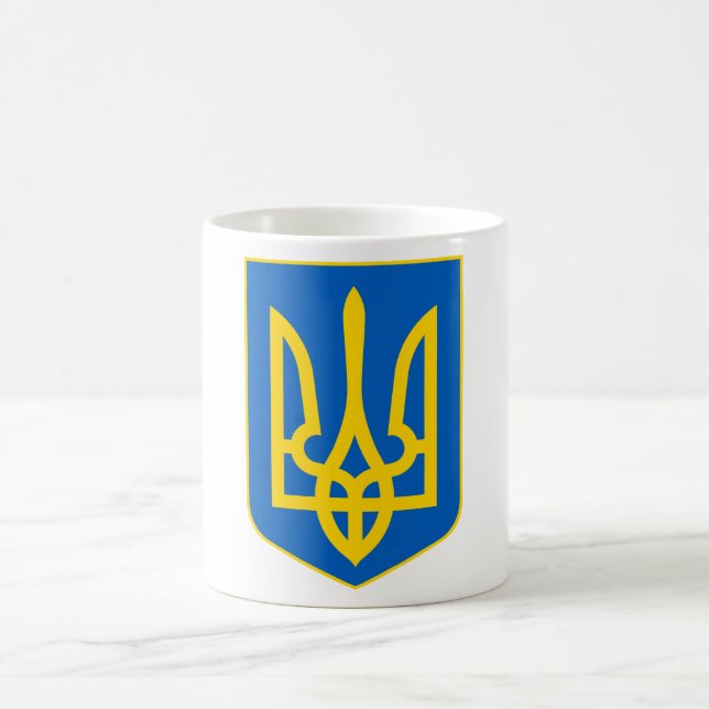 Ukrainian Tryzub Blue & Gold Mug (Center)