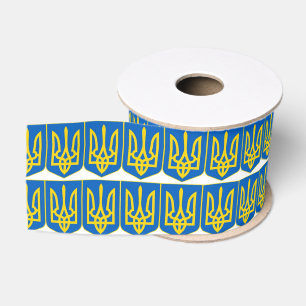 Ukrainian Tryzub Grosgrain Ribbon