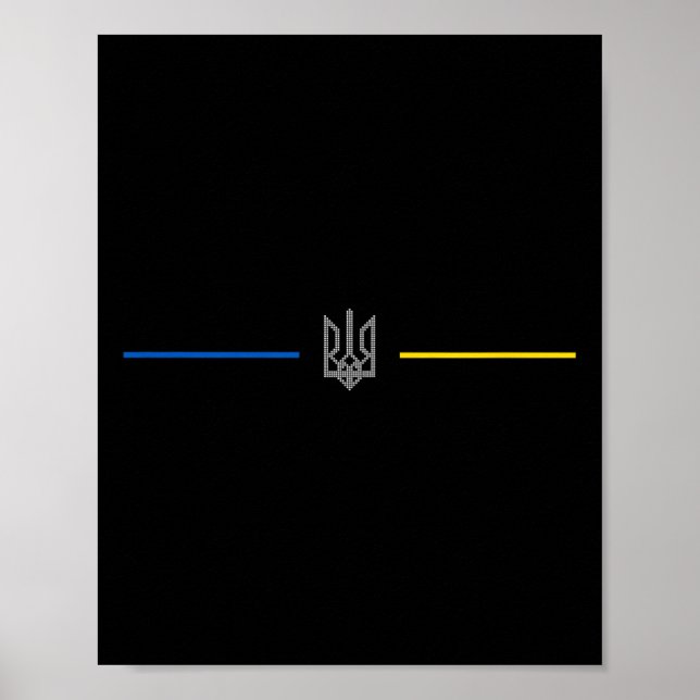 Ukrainian Tryzub Symbol - Ukraine Trident 2  Poster (Front)