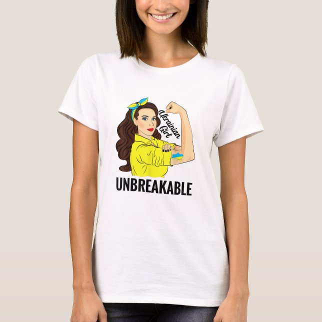 Ukrainian Tshirt Women Girl Unbreakable (Front)