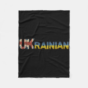 Ukrainian Uk Ukraine England English Scotland Flag Fleece Blanket