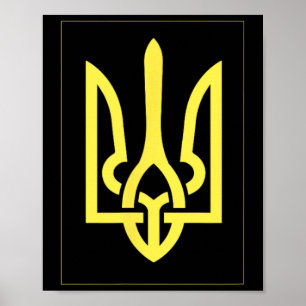 Ukrainian Ukraine Trident  Poster