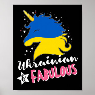 Ukrainian Unicorn Ukraine Flag  Poster