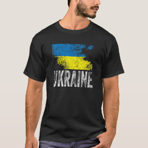 Ukrainian Vintage Distressed Ukraine Flag Gift Ide T-Shirt