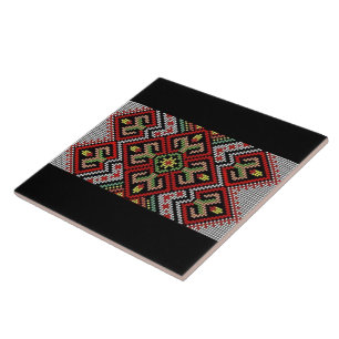 Ukrainian Vyshyvanka Rushnyk Embroidery Tile