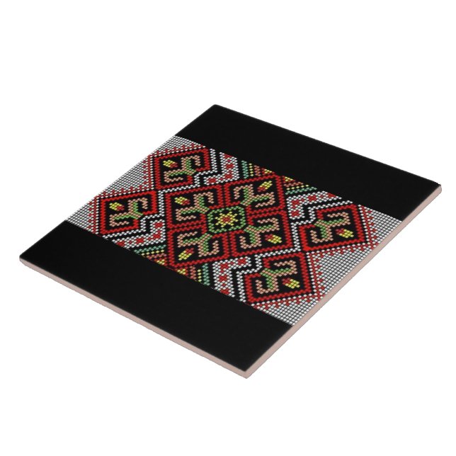 Ukrainian Vyshyvanka Rushnyk Embroidery Tile (Side)