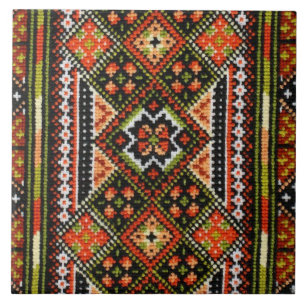 Ukrainian Vyshyvanka Rushnyk Embroidery Tile