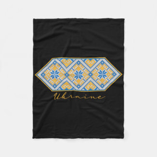 Ukrainian Vyshyvanka Traditional Ornament Of Ukrai Fleece Blanket
