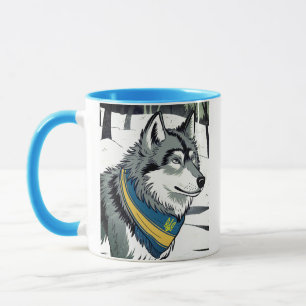 Ukrainian Wolf Symbol, Strong, Proud Ukraine Art  Mug