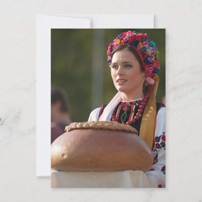Ukrainian Woman Bread and Salt (Front)
