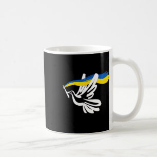 Ukrainian Yellow Blue Flag With White Dove Support Coffee Mug