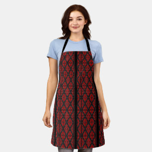 Ukrianian red black embroidery apron