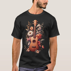 Ukulele Aesthetic Floral Ukulelist Ukulele T-Shirt