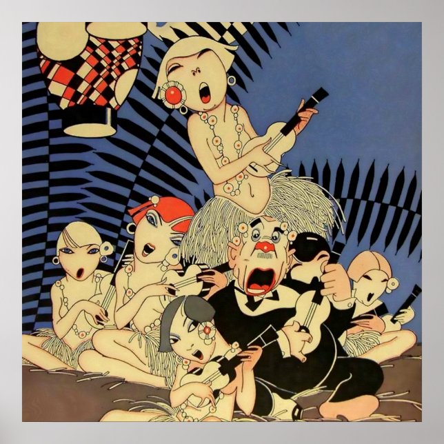 “Ukulele Band” 1927 Cover by J Carlos Poster (Front)