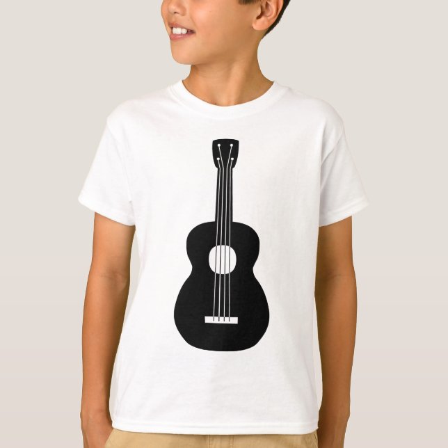 Ukulele - Black T-Shirt (Front)