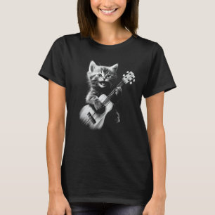 Ukulele Cat - Cute Cat Playing Ukulele Guitar T-Shirt